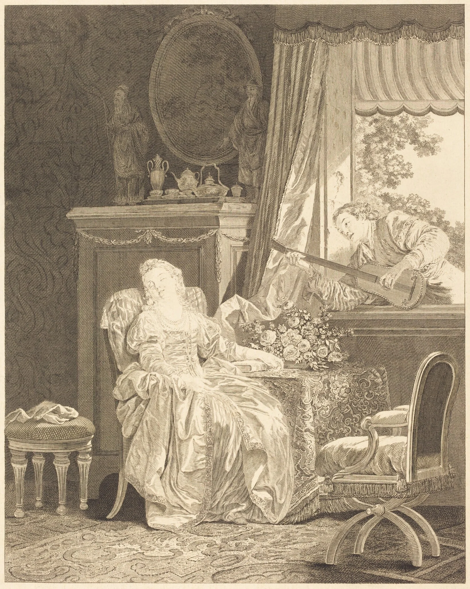 L'amour a l'espagnole, by Noël Pruneau, ink, 1783