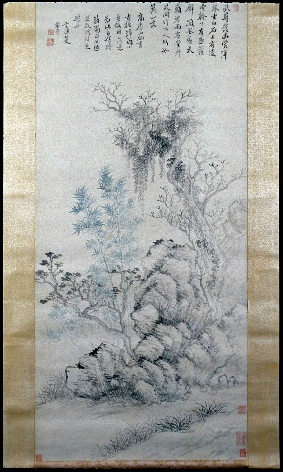 Bamboo and Trees in a Rockery