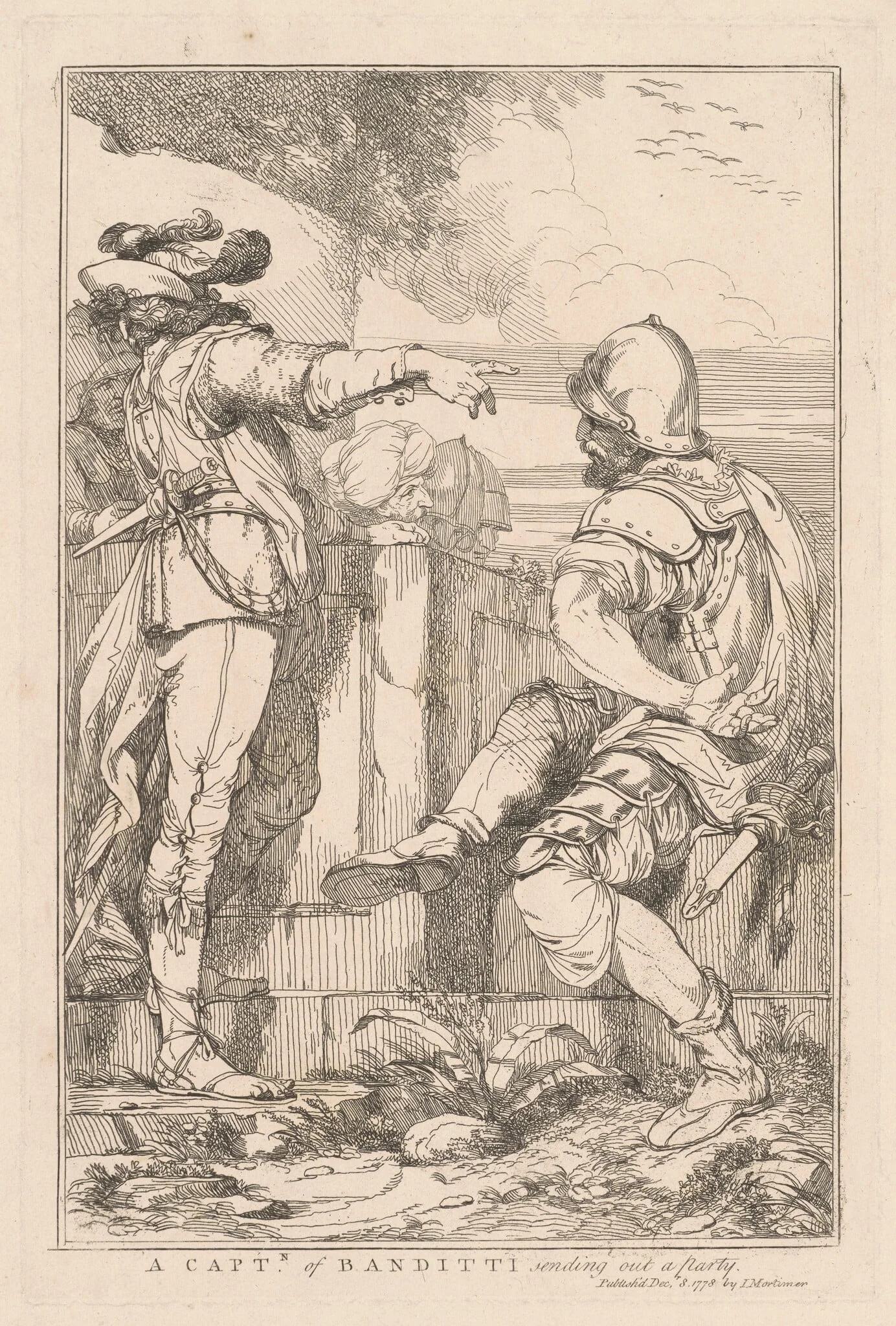 A Captain of Banditti, by John Hamilton Mortimer, ink, 1778