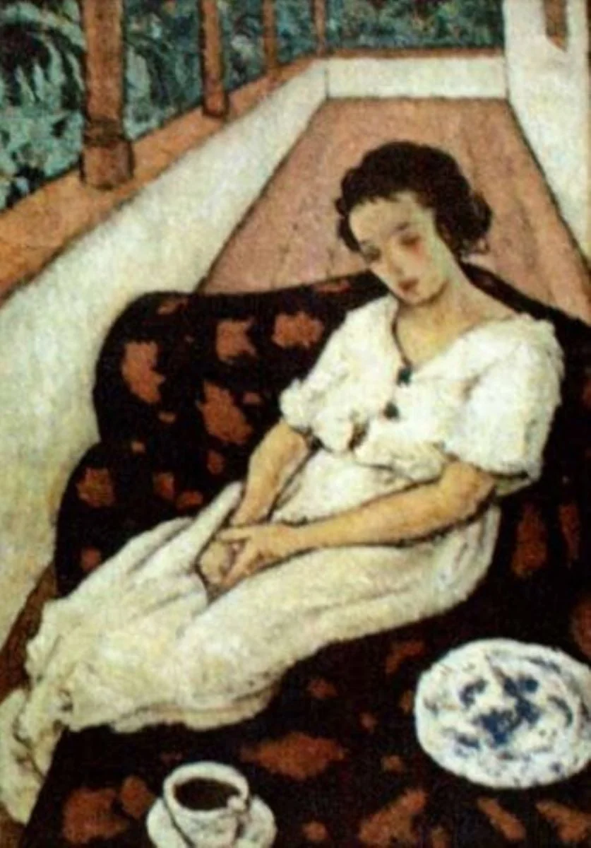 Femeie în cerdac, by Nicolae Tonitza, unspecified, 1924