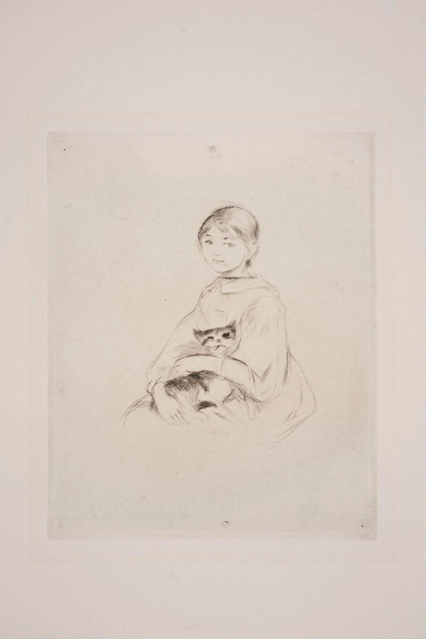 Little Girl with Cat, by Berthe Morisot, 1889