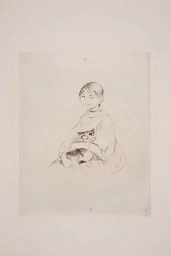 Little Girl with Cat