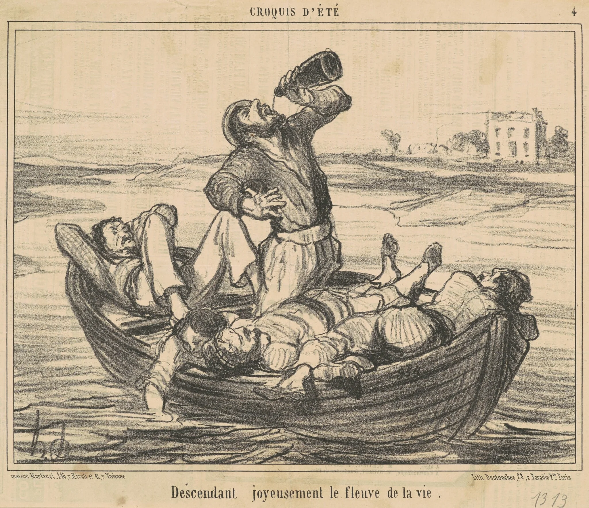 Descendant joyeusement le fleuve de la vie