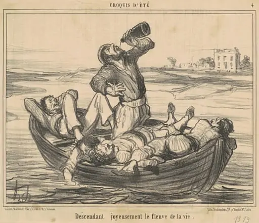 Descendant joyeusement le fleuve de la vie