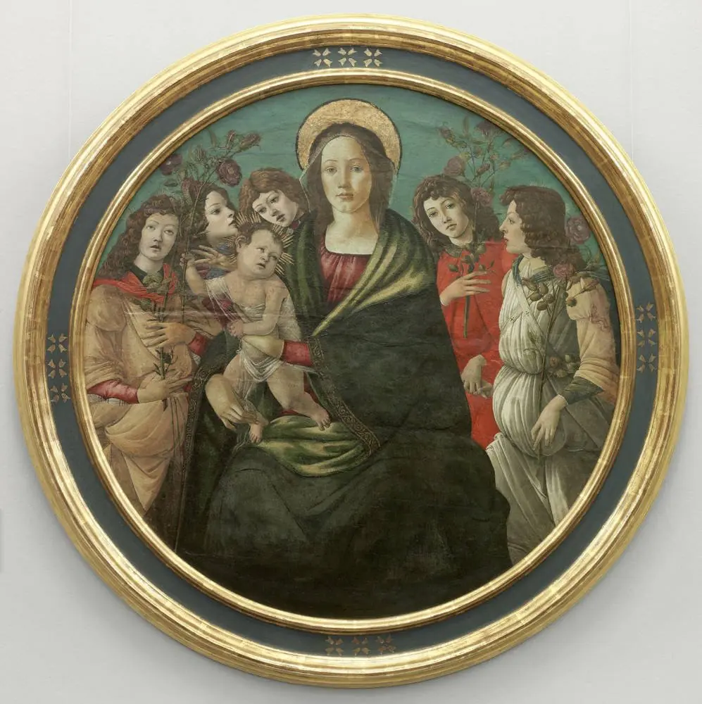 Maria mit dem Kind und Engeln