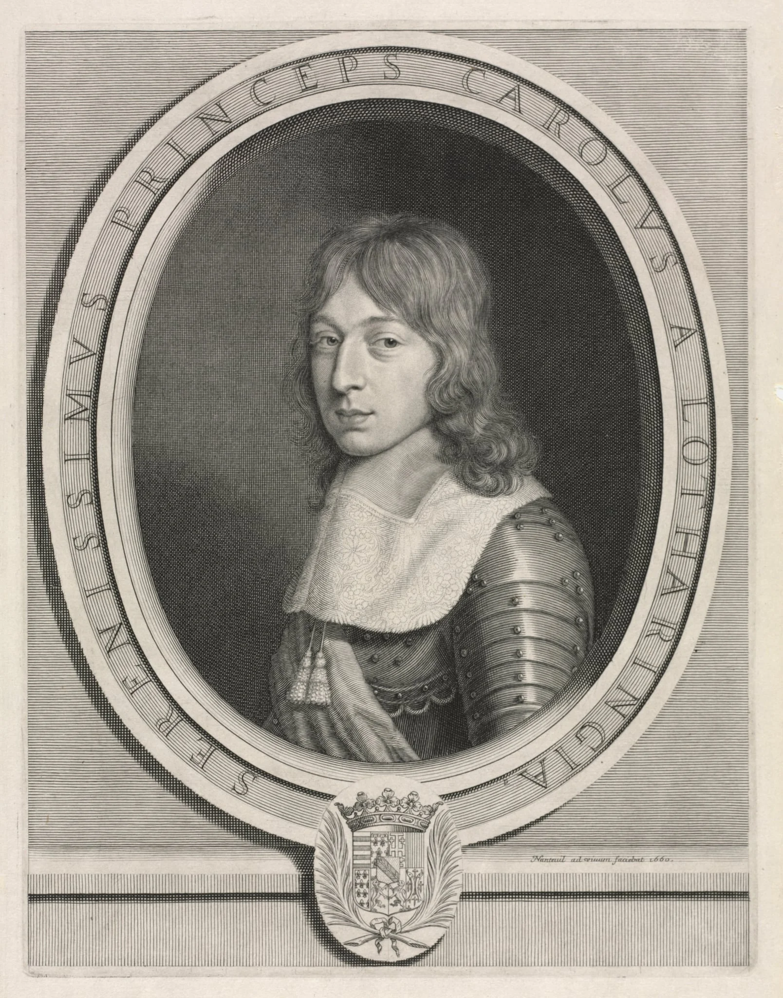 Charles V, Duke of Lorrain, by Robert Nanteuil, 1660