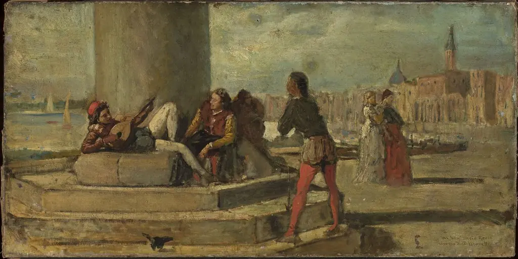 Genre scene against Venice