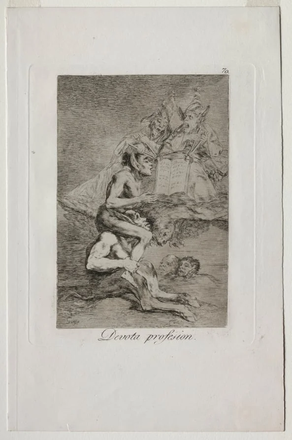Devout Profession, Plate 70, by Francisco Goya, 1799