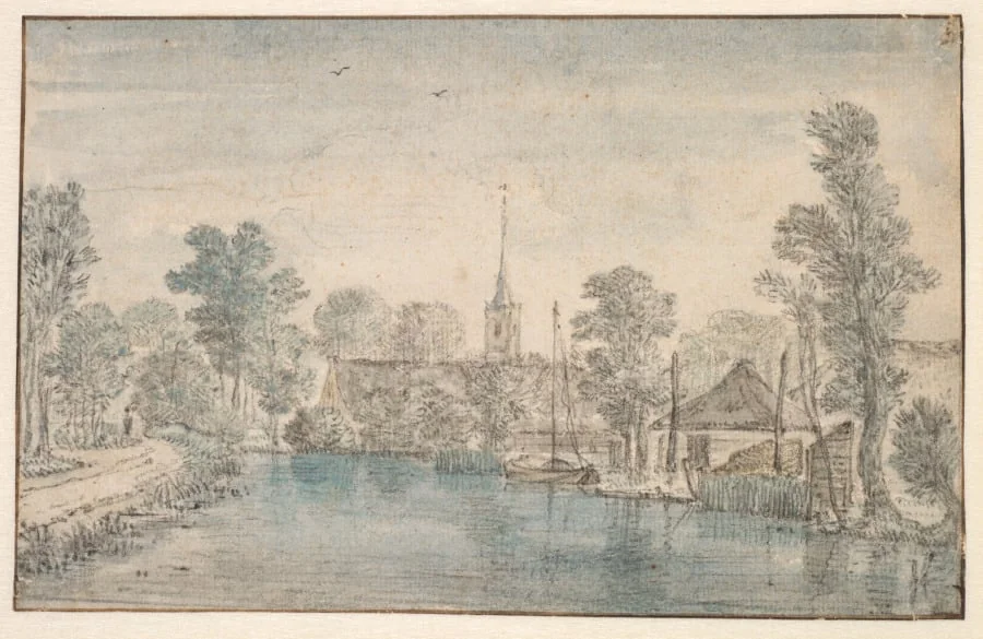 Village on a River, by Jan Jansz den Uyl, 1622