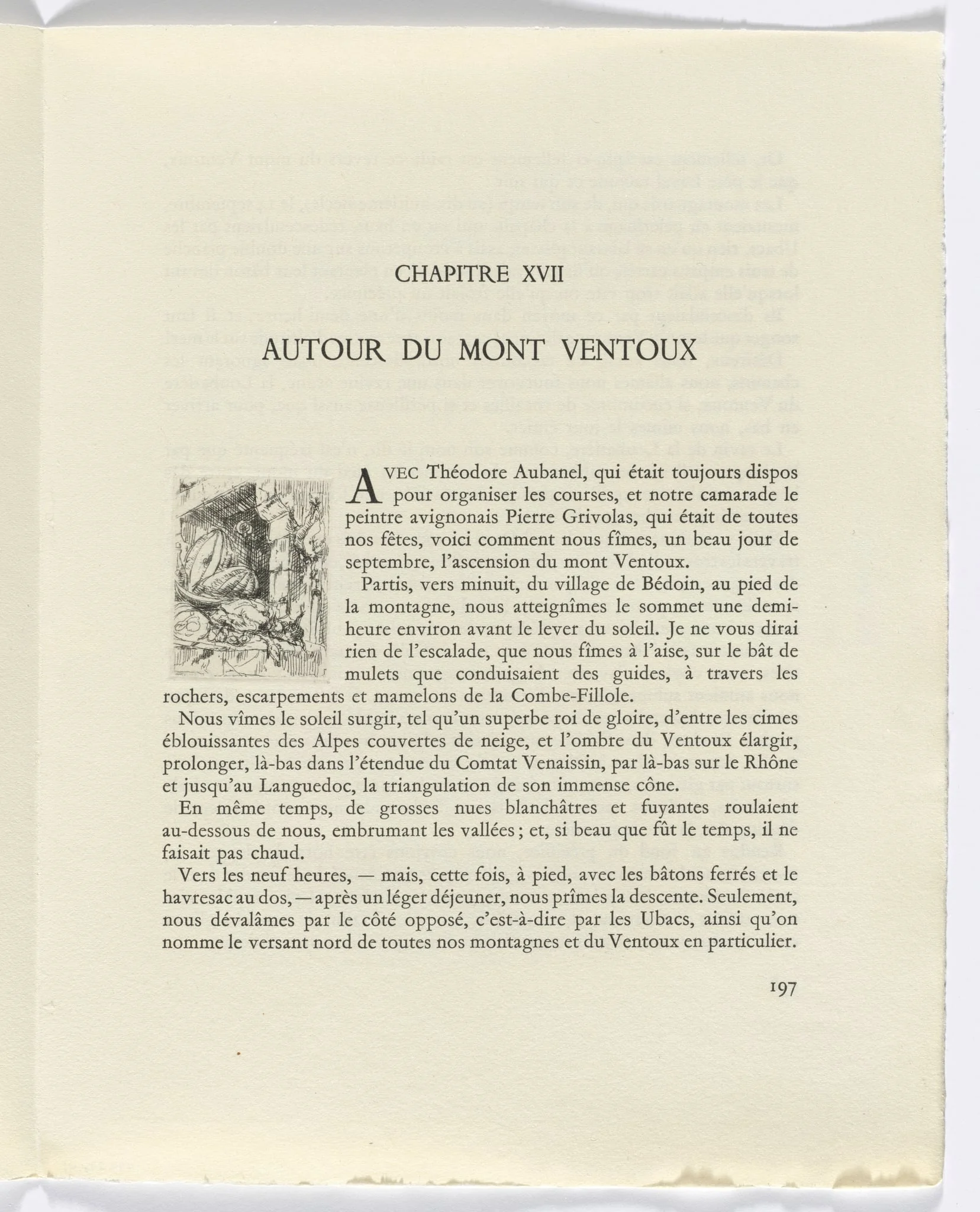 Frédéric Mistral: Mémoires et Recits by Frédéric Mistral: still life (page 197), by Auguste Brouet, 1937