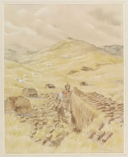 Peat Cutting, Cefn Coch, Montgomeryshire