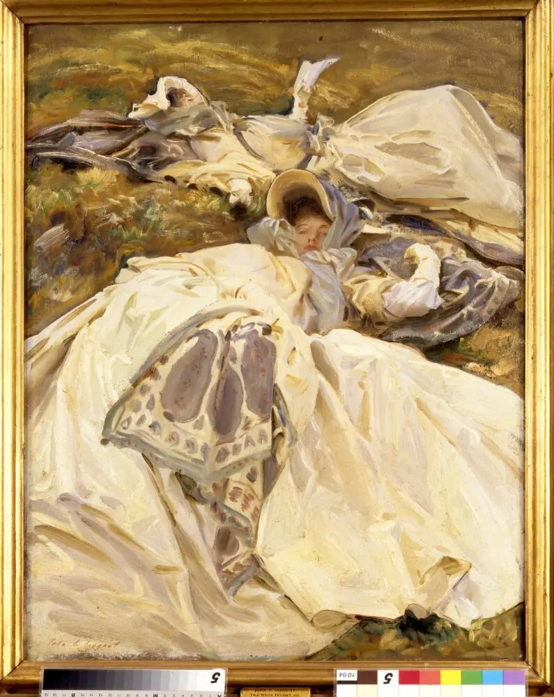 Two Girls in White Dresses