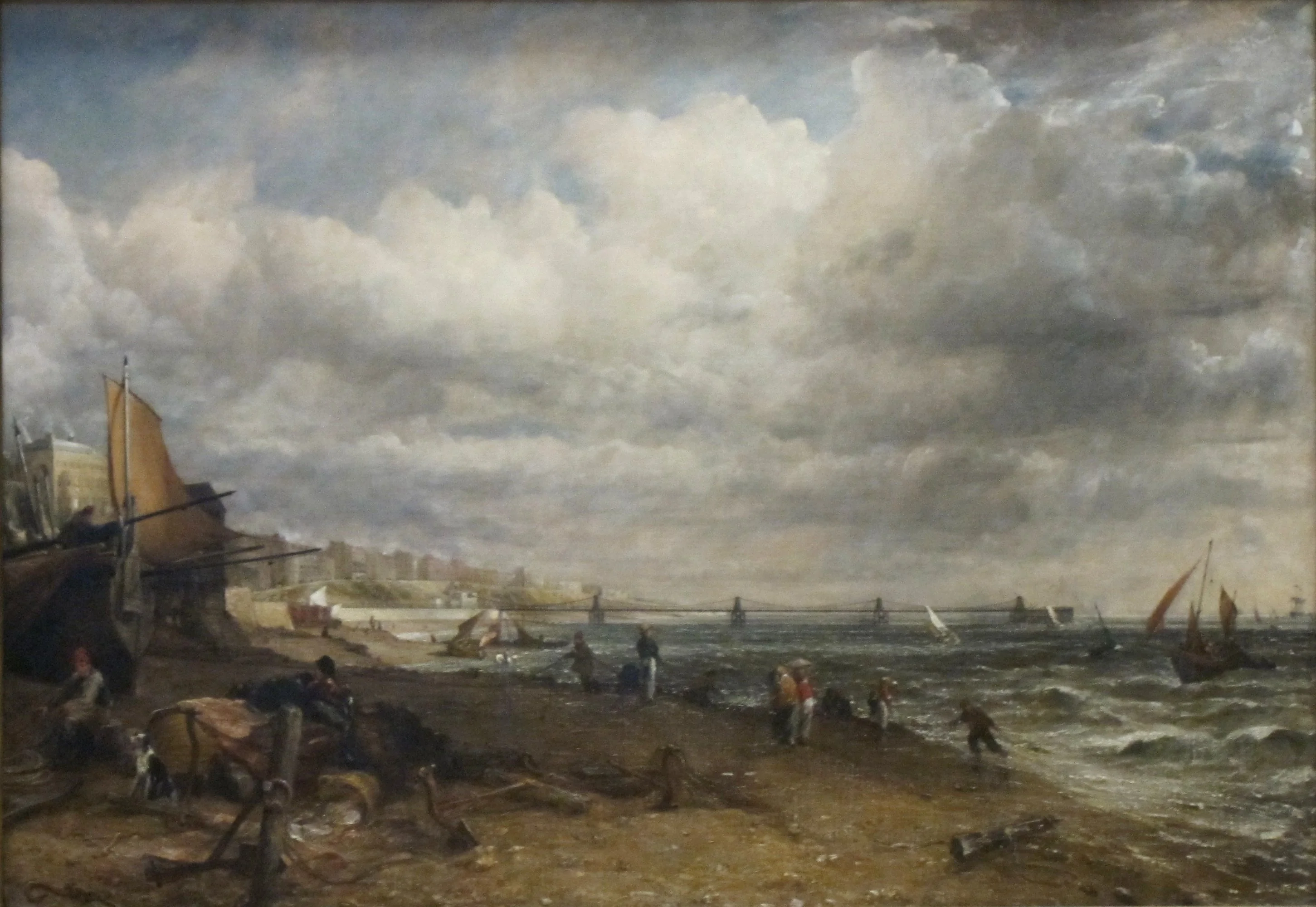 The Chain Pier, Brighton, by John Constable, oil, 1826