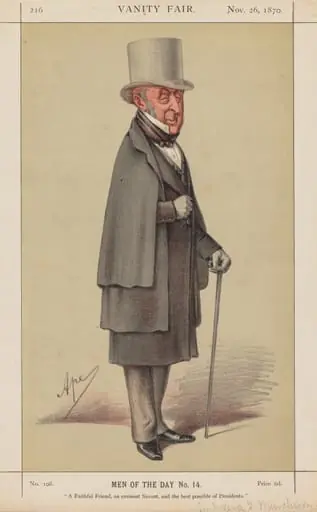 Vanity Fair: Men of the Day No. 14 "A Faithful Friend, an eminent Savant, and the best possible of Presidents"