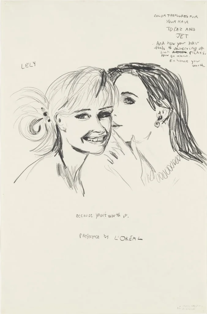Untitled, by Karen Kilimnik, crayon, 1988