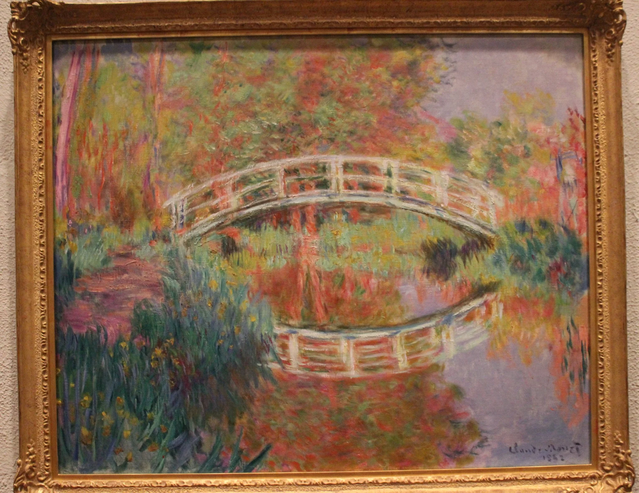 Japanese Footbridge, Giverny, by Claude Monet, oil, 1898