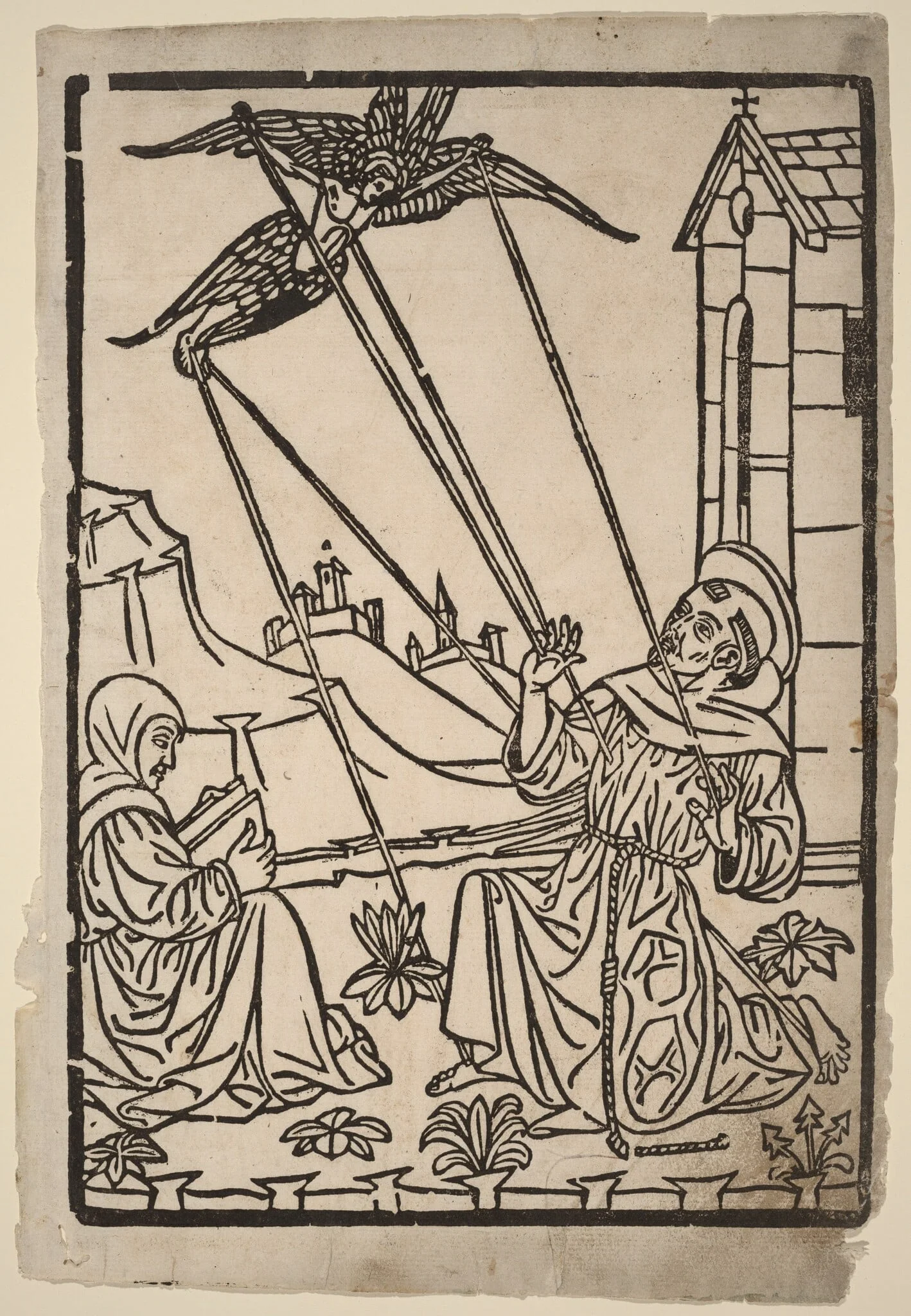 Saint Francis Receiving the Stigmata, by Italian 15th Century, ink, 1475