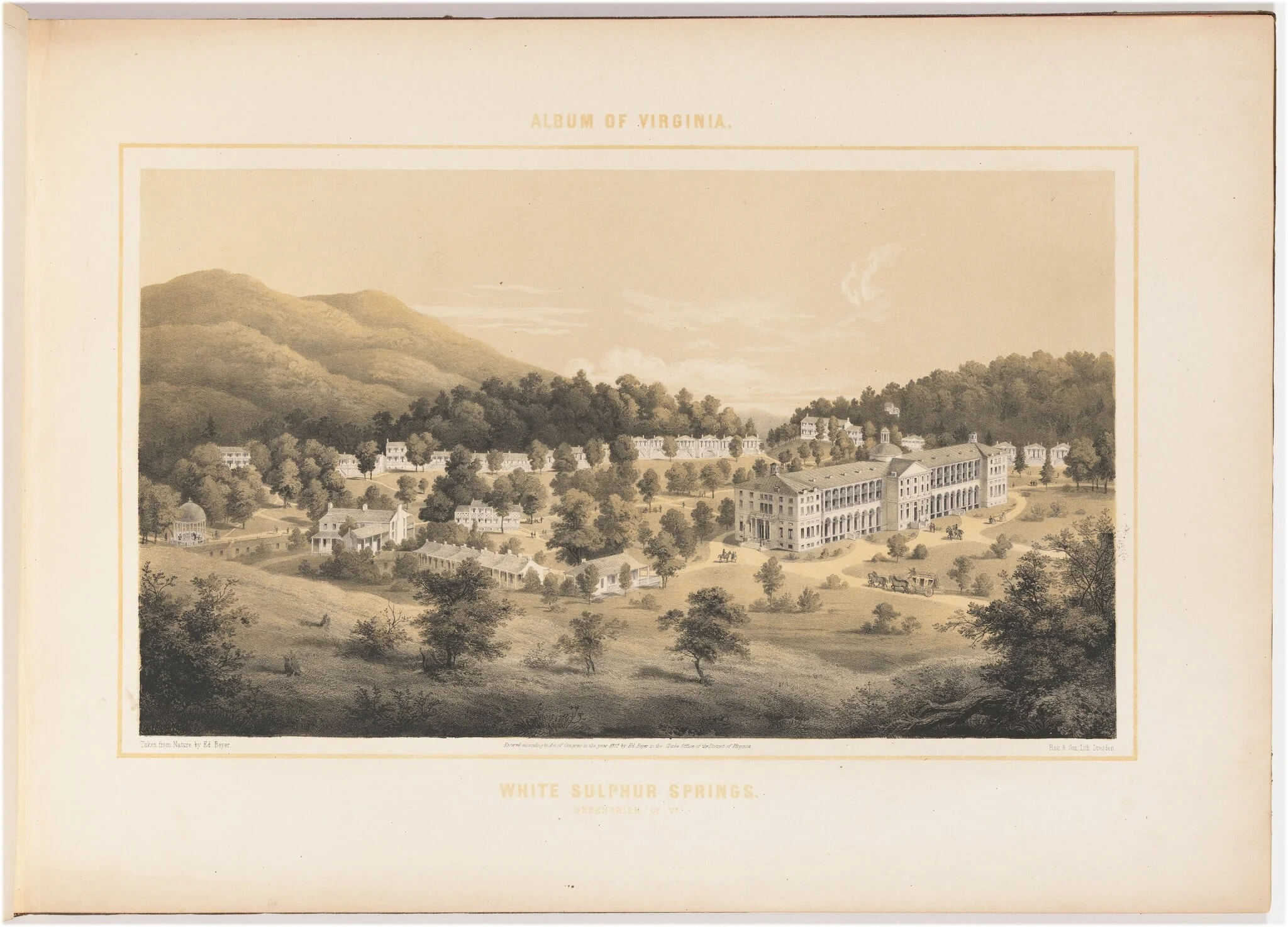 White Sulphur Springs, by Edward Beyer, ink, 1857