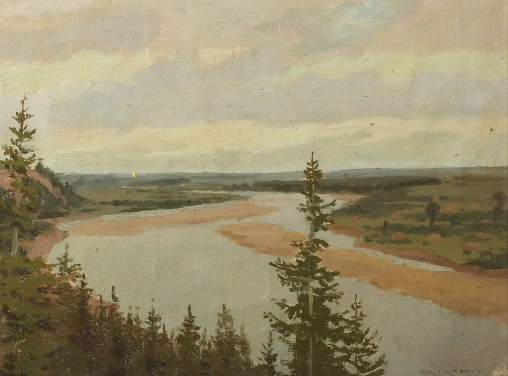Vyatka river. Krasnoye village