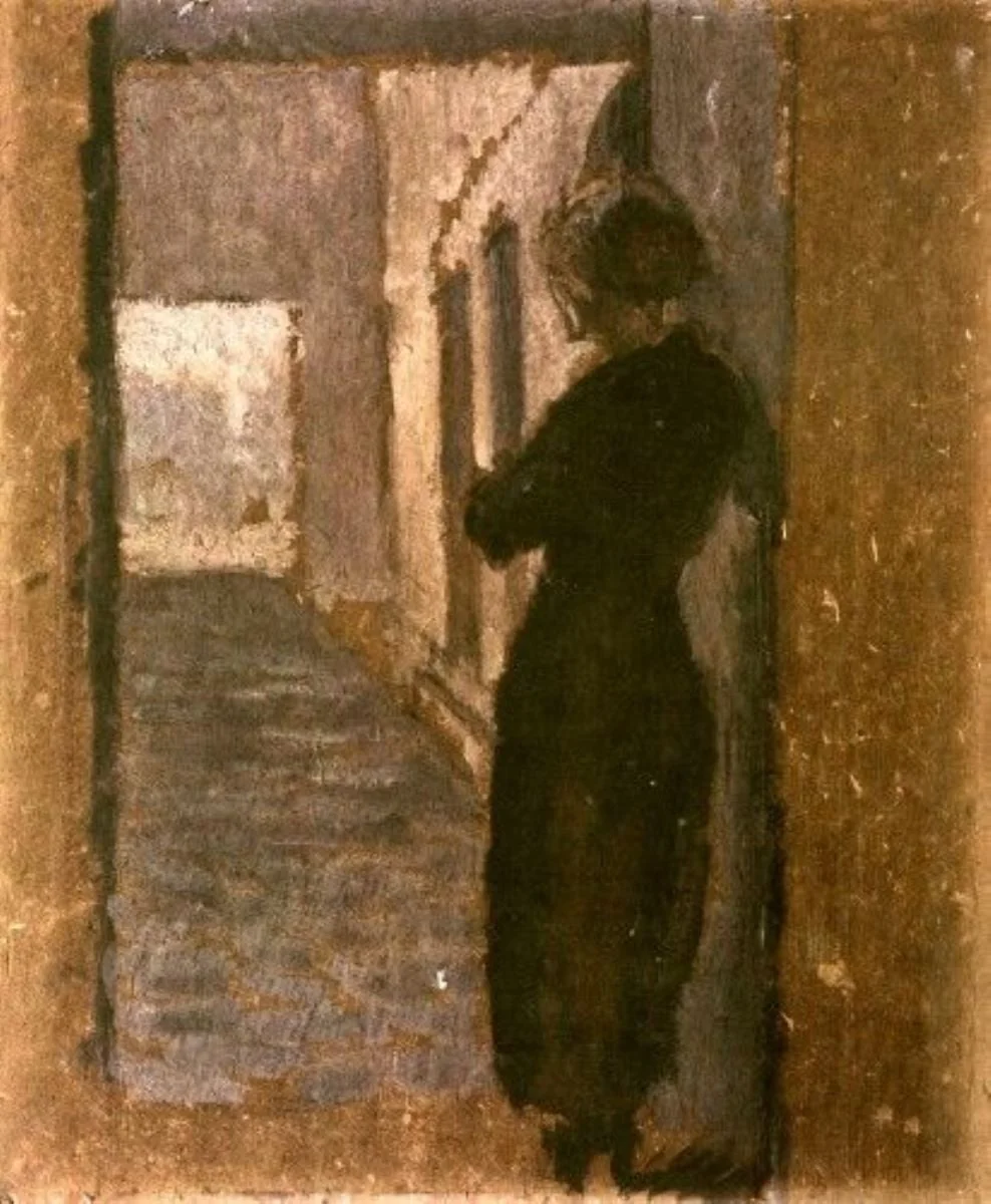 Femeie în poartă, by Theodor Pallady, unspecified, 1921