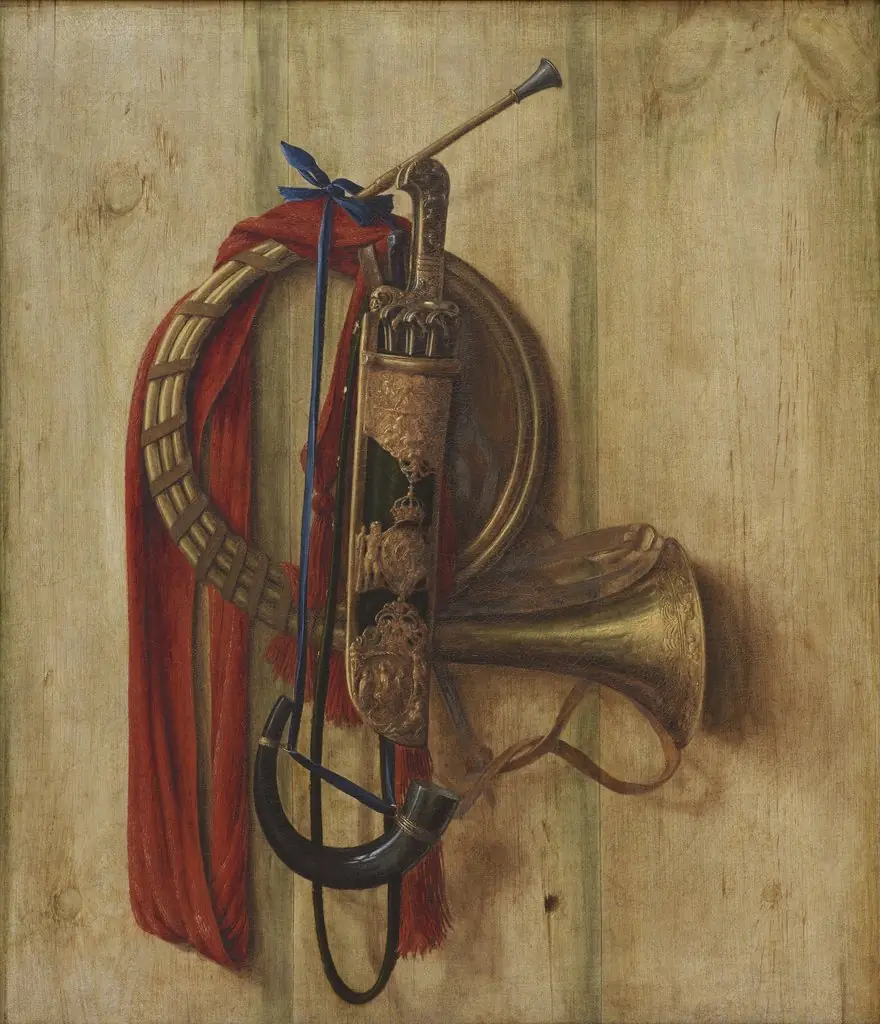Trompe l'Oeil with Christian V's equipment for Riding to Hounds