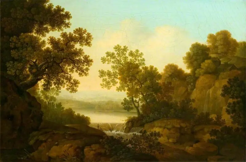 Landscape with a Waterfall and Anglers