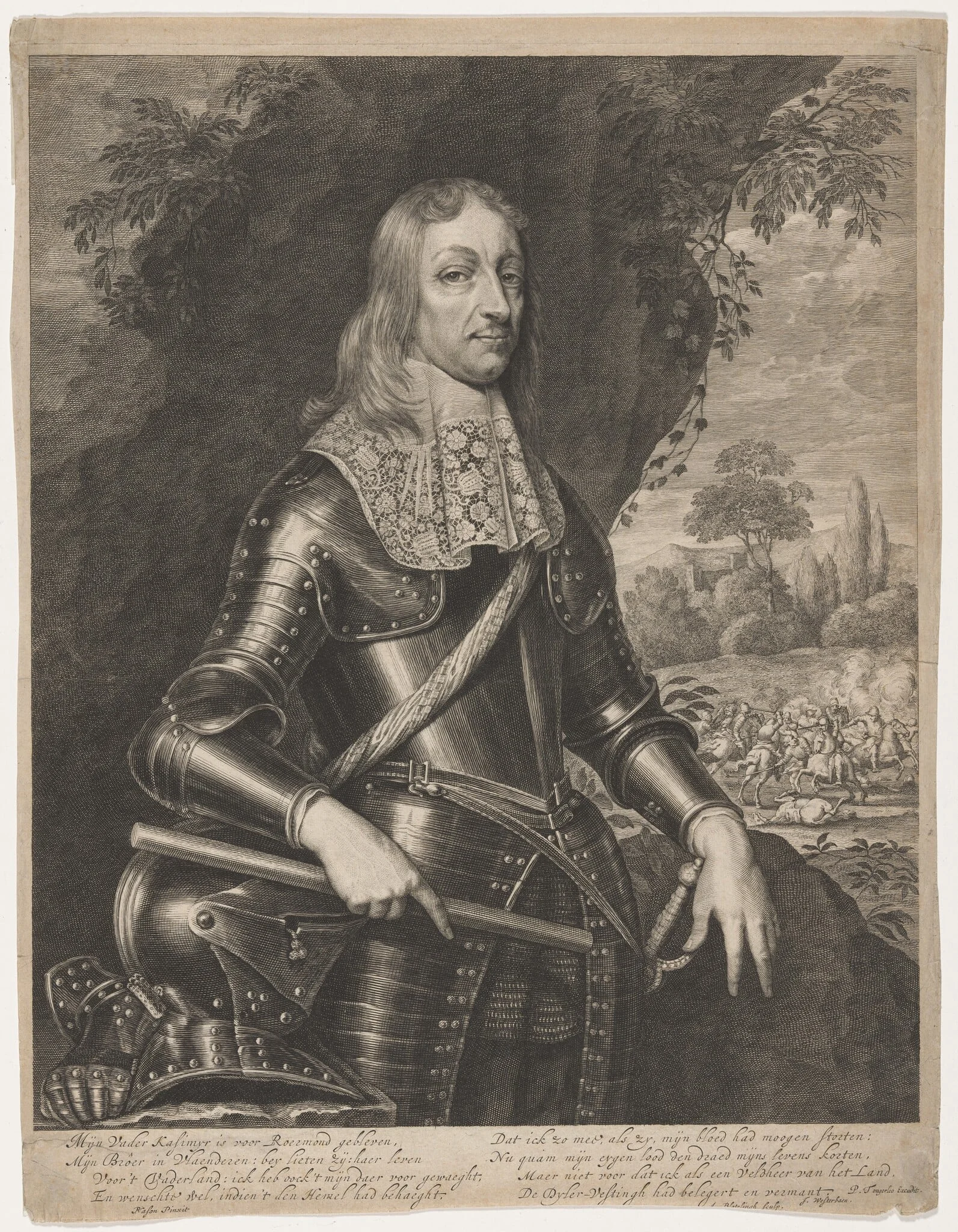 William Frederick of Nassau, by Abraham Blooteling, ink, 1665