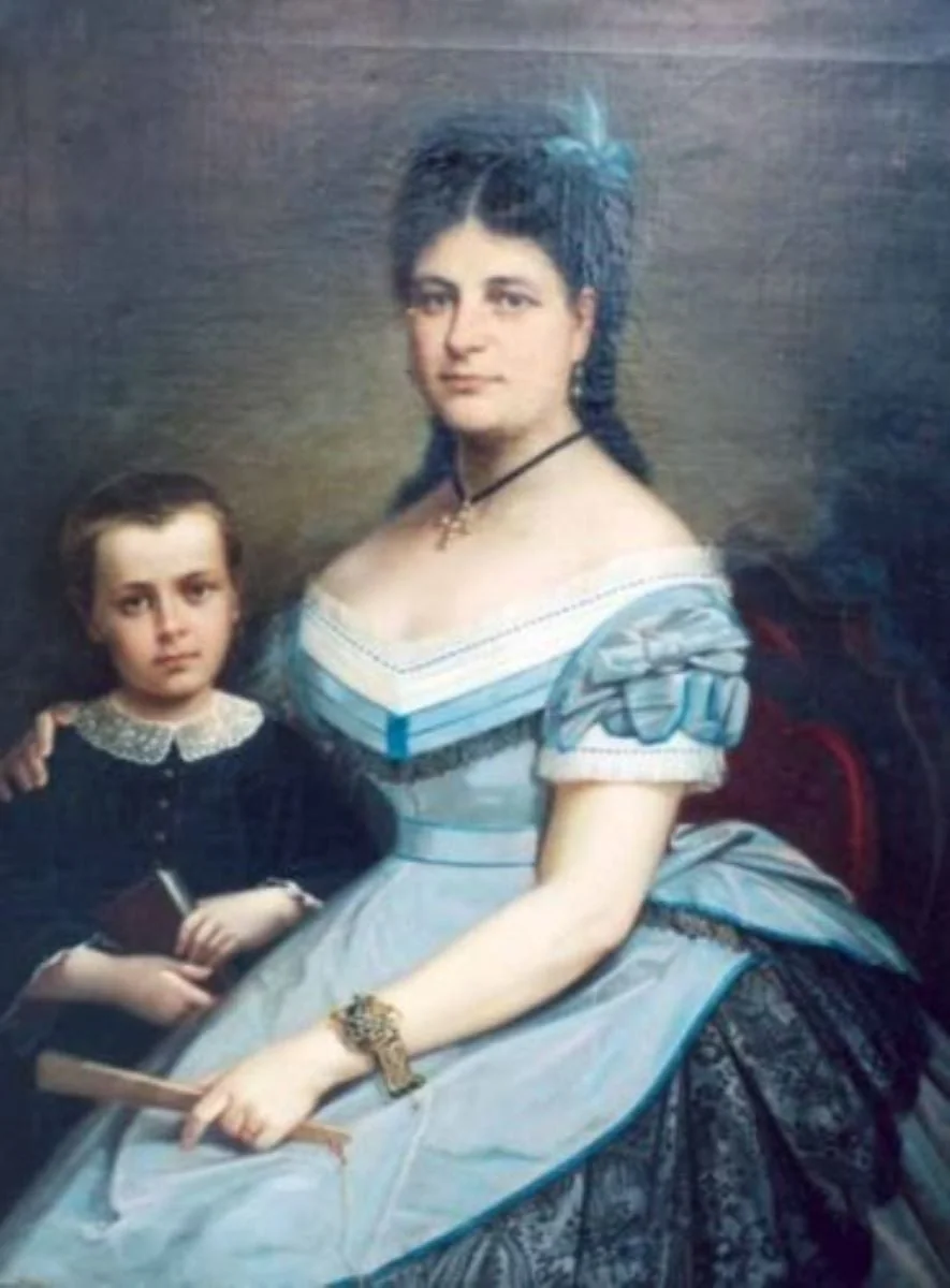 Soția pictorului cu fiul, by Gheorghe Tattarescu, unspecified, 1850