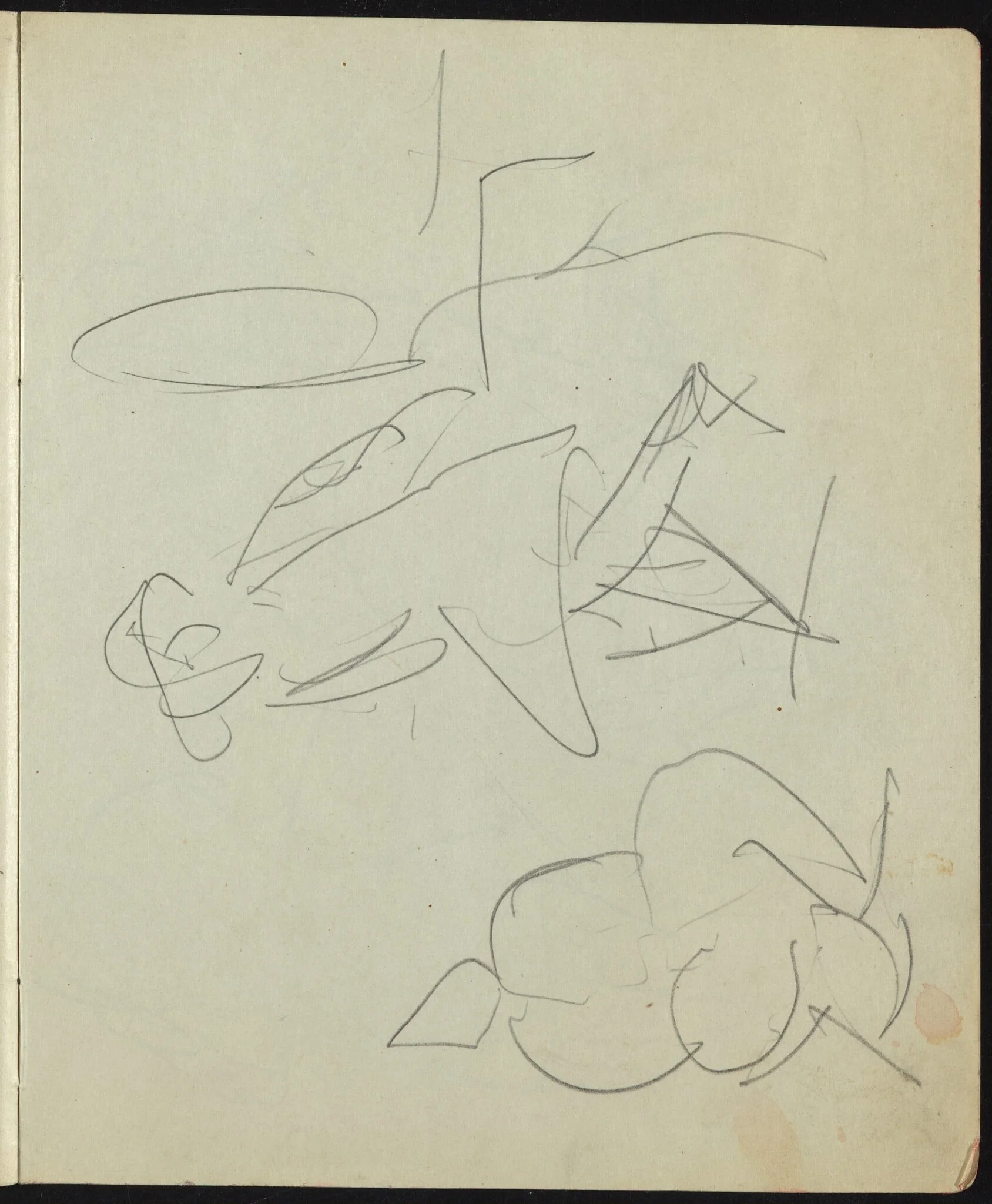 Dancers and Performers (Page from a Sketchbook), by Ernst Ludwig Kirchner, graphite, 1911
