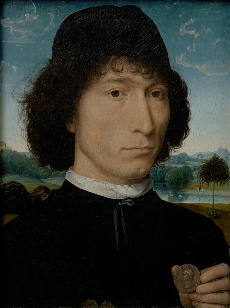 Man with a Roman coin