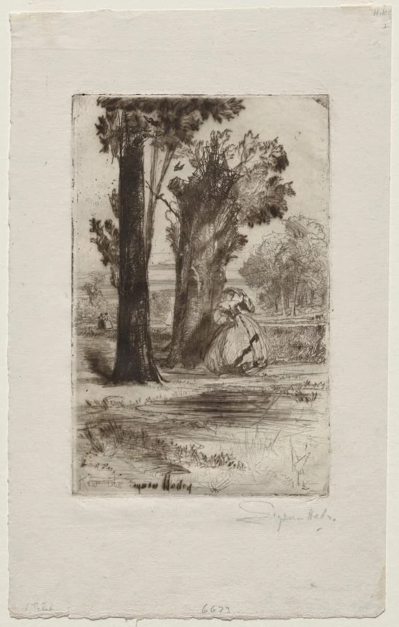 Vicarage at Sonning, by Francis Seymour Haden, 1868