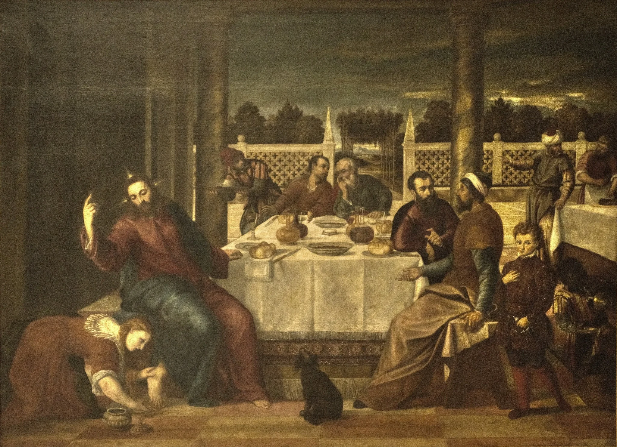 Jesus in the House of Simon the Pharisean, by Bonifacio de' Pitati