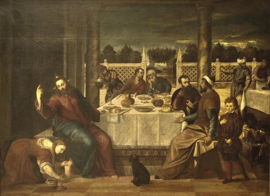 Jesus in the House of Simon the Pharisean, by Bonifacio de' Pitati