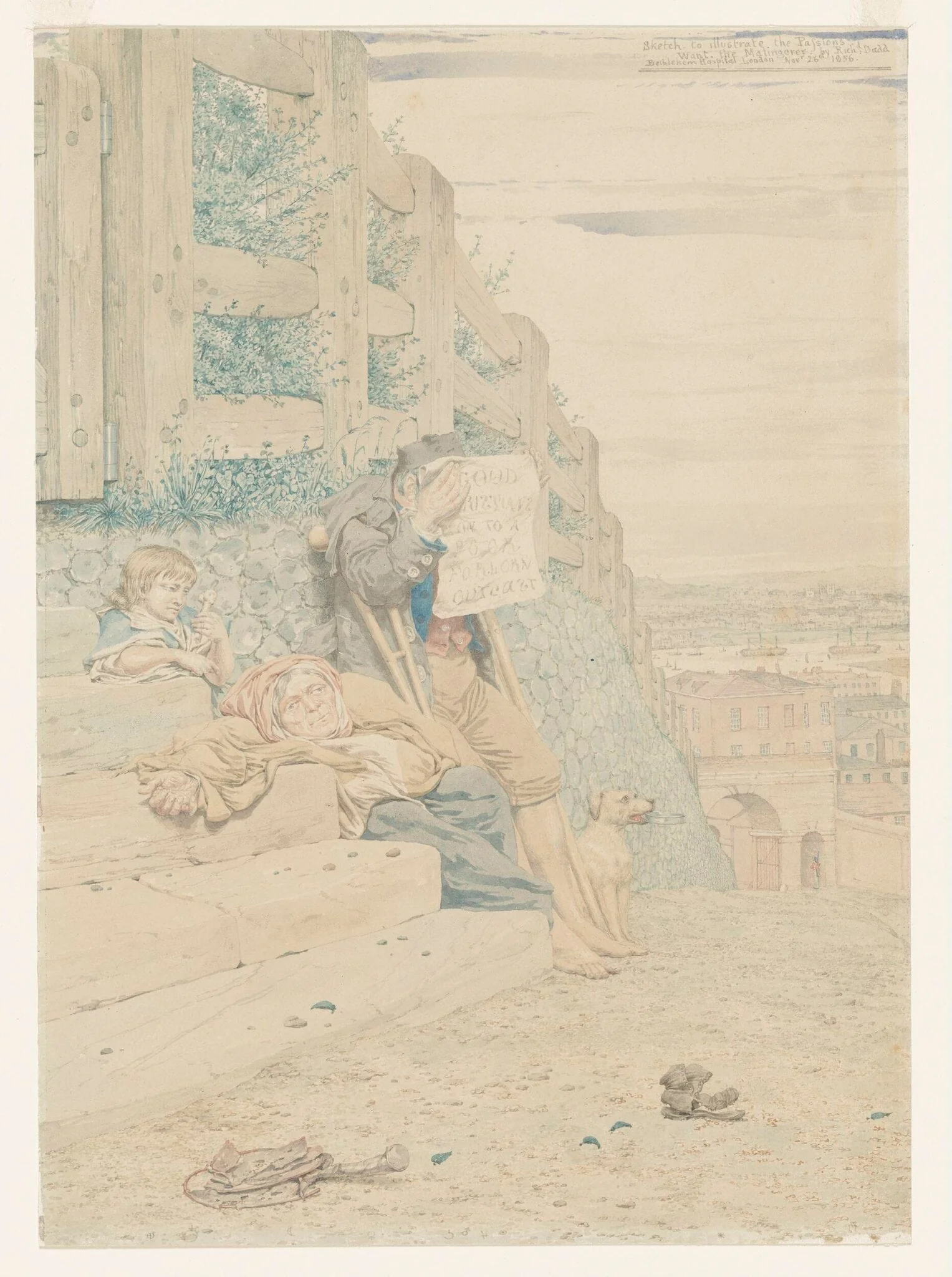 Sketch to illustrate the Passions: Want