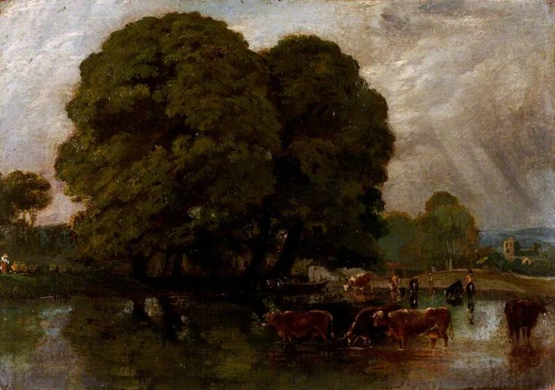 Little Marlow, Buckinghamshire, by William Alfred Delamotte, unspecified, 1810