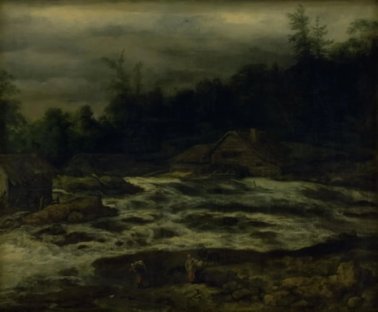 Mountain Scenery with Waterfall