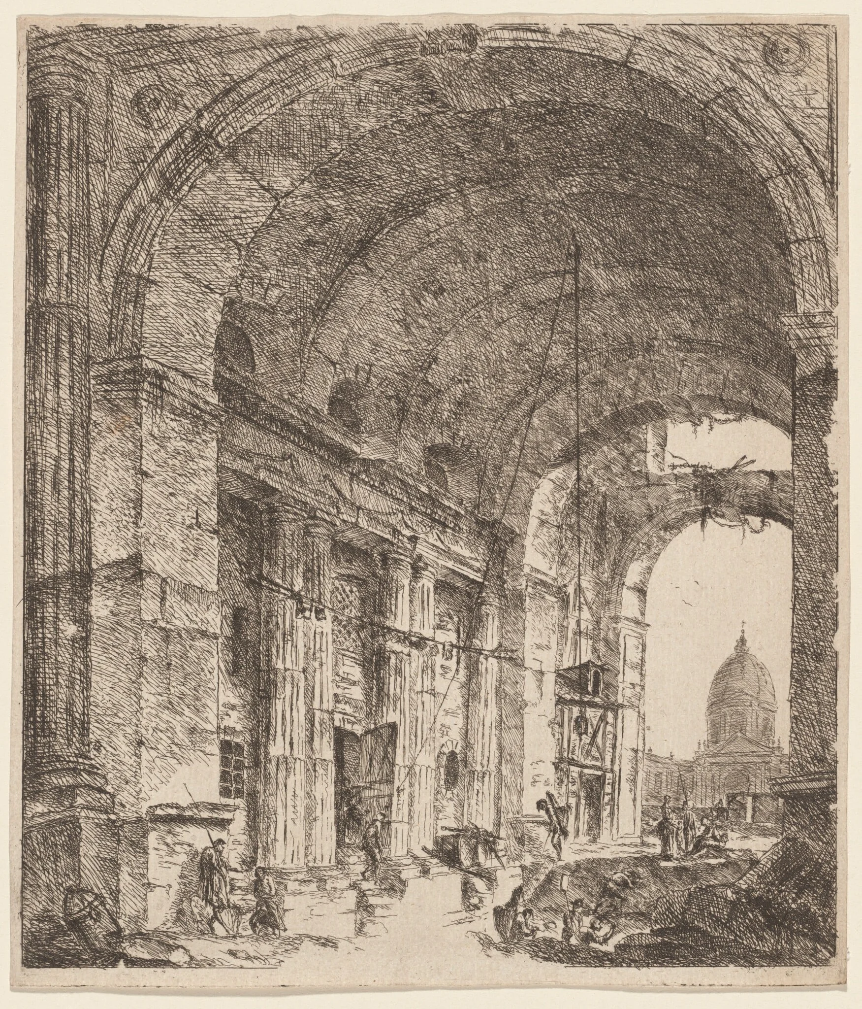 A Ruined Vault with a Vista of Saint Peter’s
