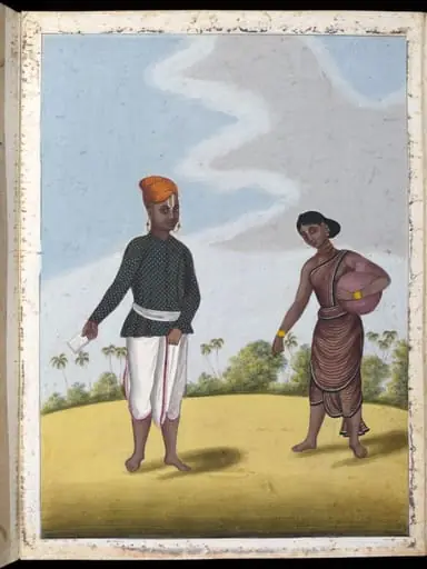 A Brahmin messenger and his wife