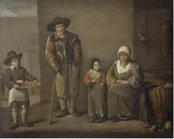 A Peasant Family, by Jean Michelin, oil, 1669