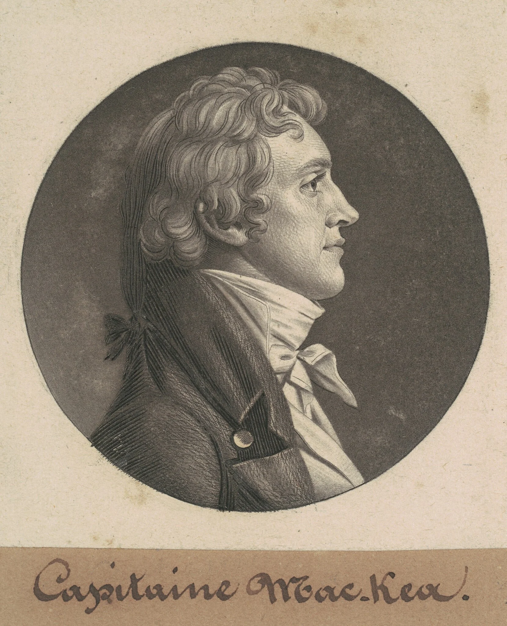 William MacRea, by Charles Balthazar Julien Févret de Saint-Mémin, ink, 1804