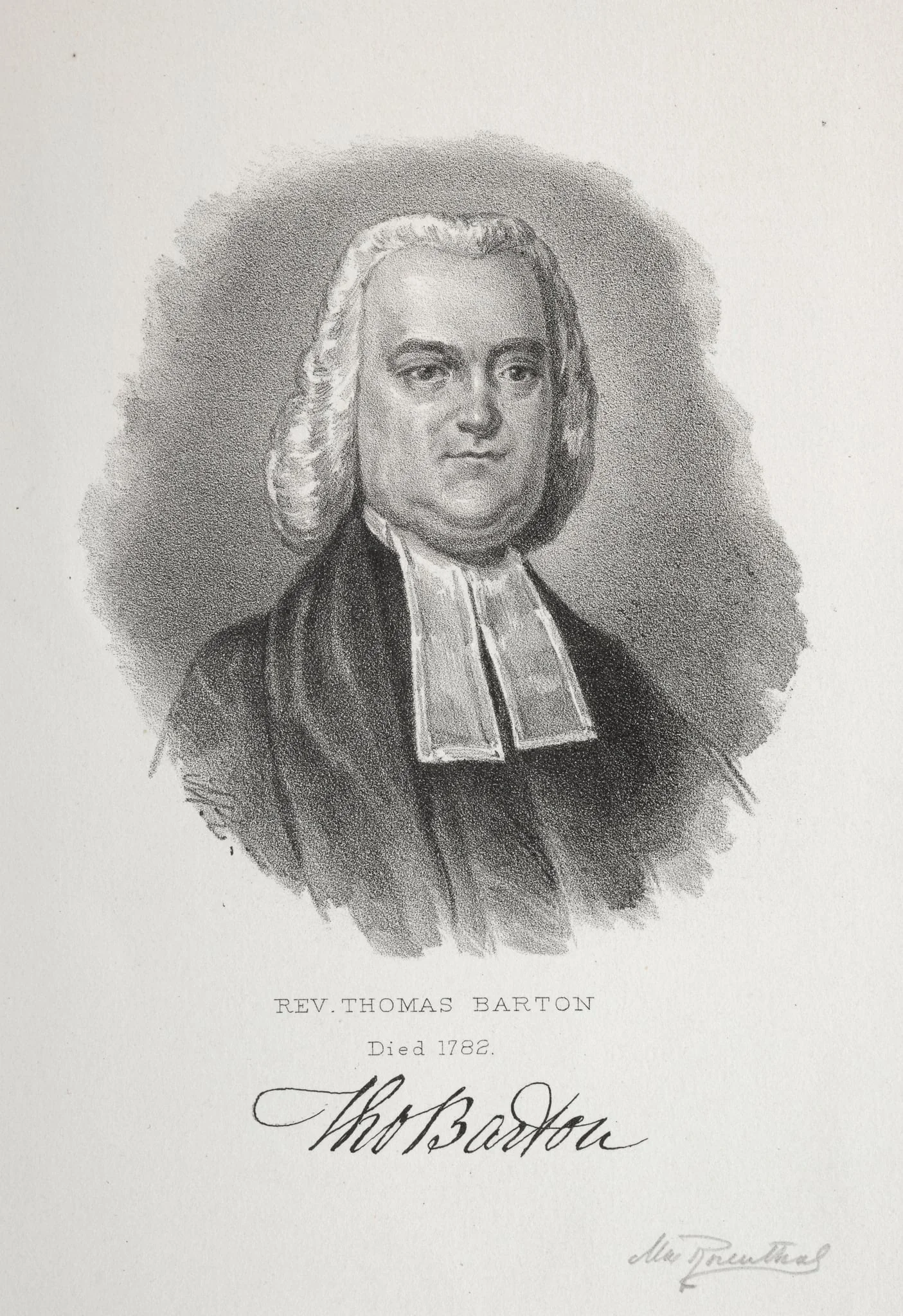Rev. Thomas Barton, by Max Rosenthal, 1883