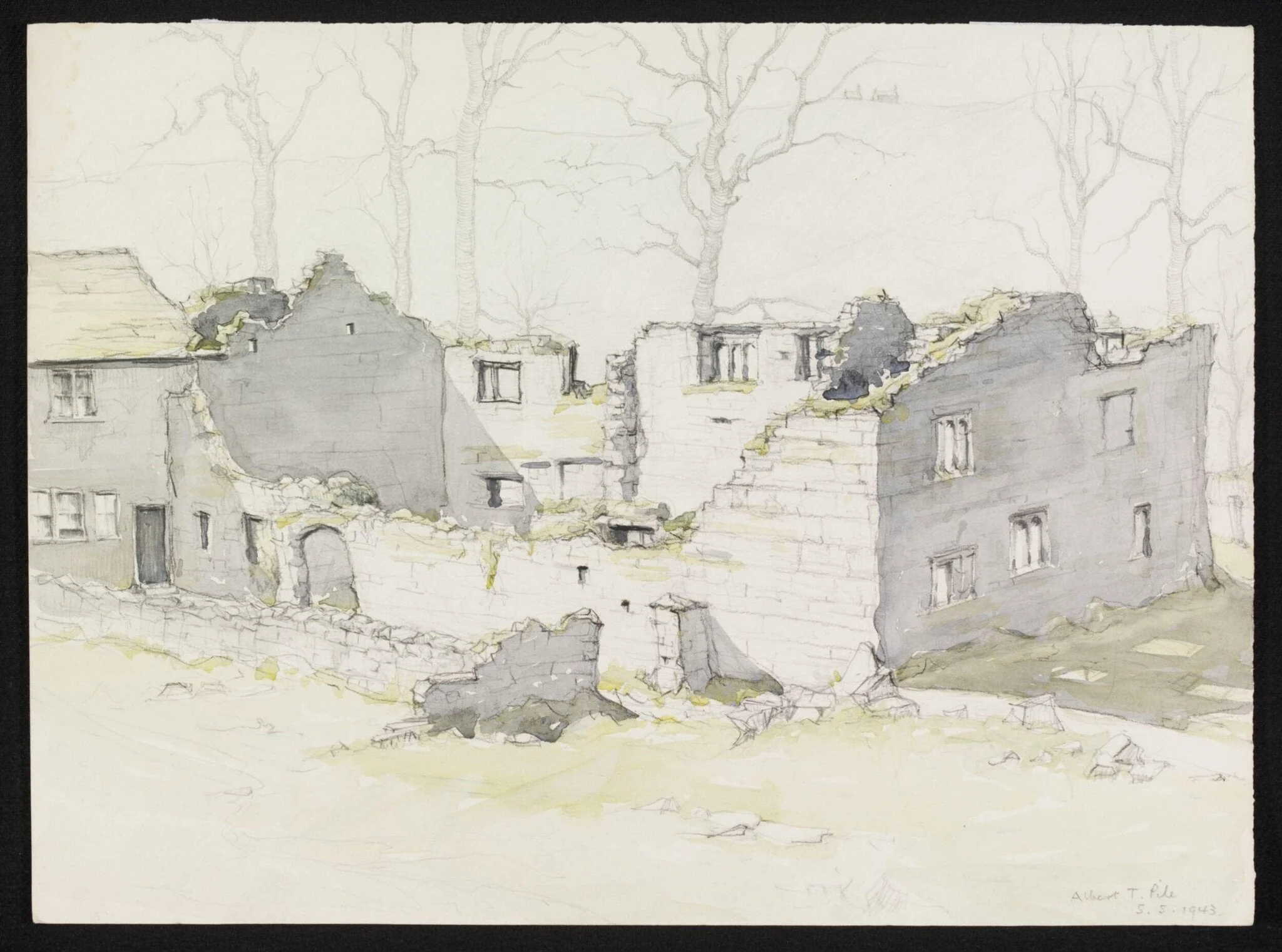 The ruined Hall, Wycoller, by Pile, watercolor, 5