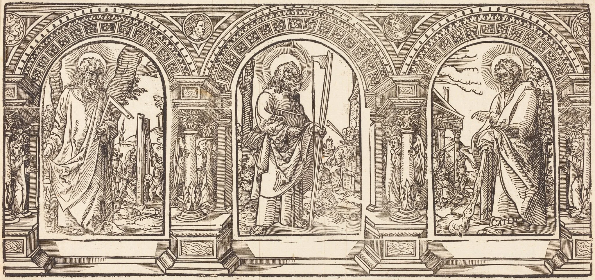 Christ and His Disciples IV, by German 16th Century, ink, 1550