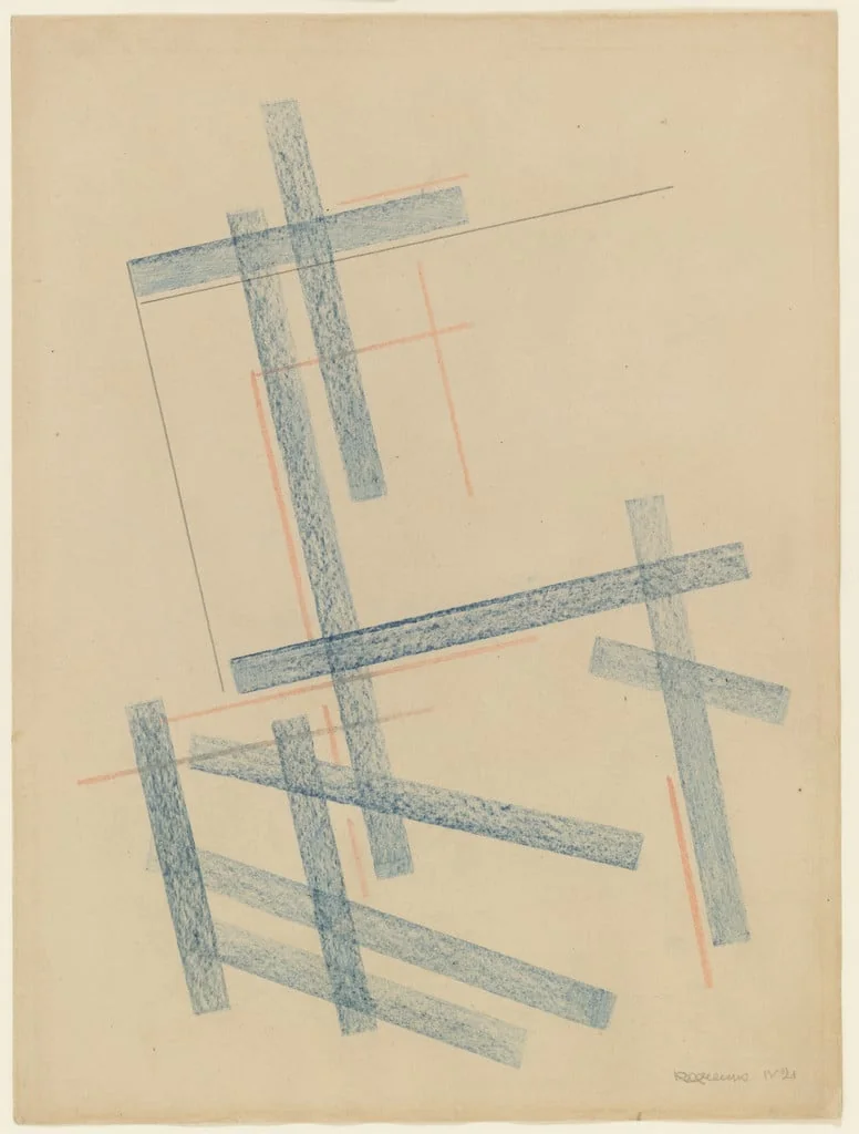 Untitled, by Aleksandr Rodchenko, crayon, 1921