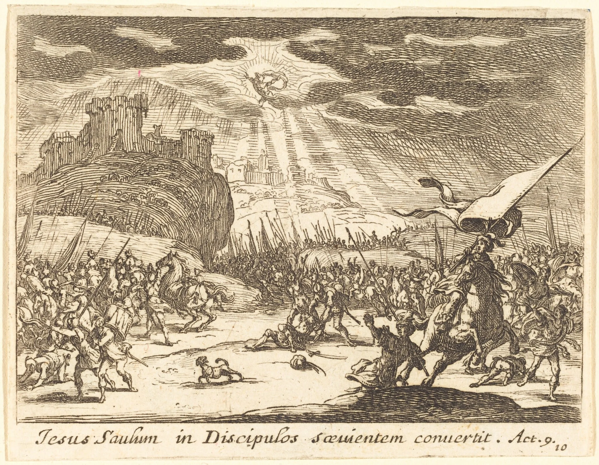 Conversion of Paul, by Jacques Callot, ink, 1635