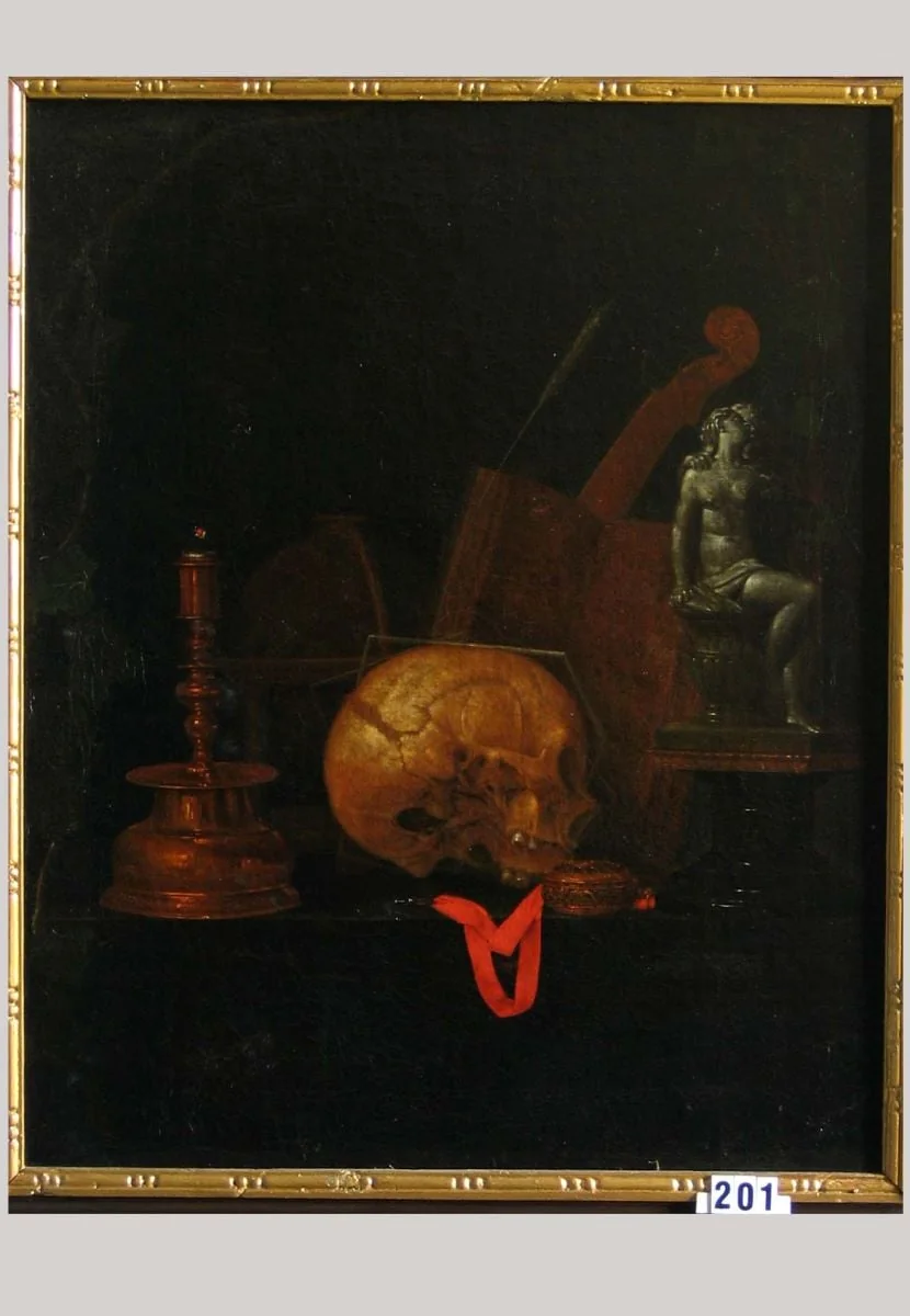 Memento mori (pandant: Deșertăciunea deșertăciunilor), by anonim, unspecified, 1750