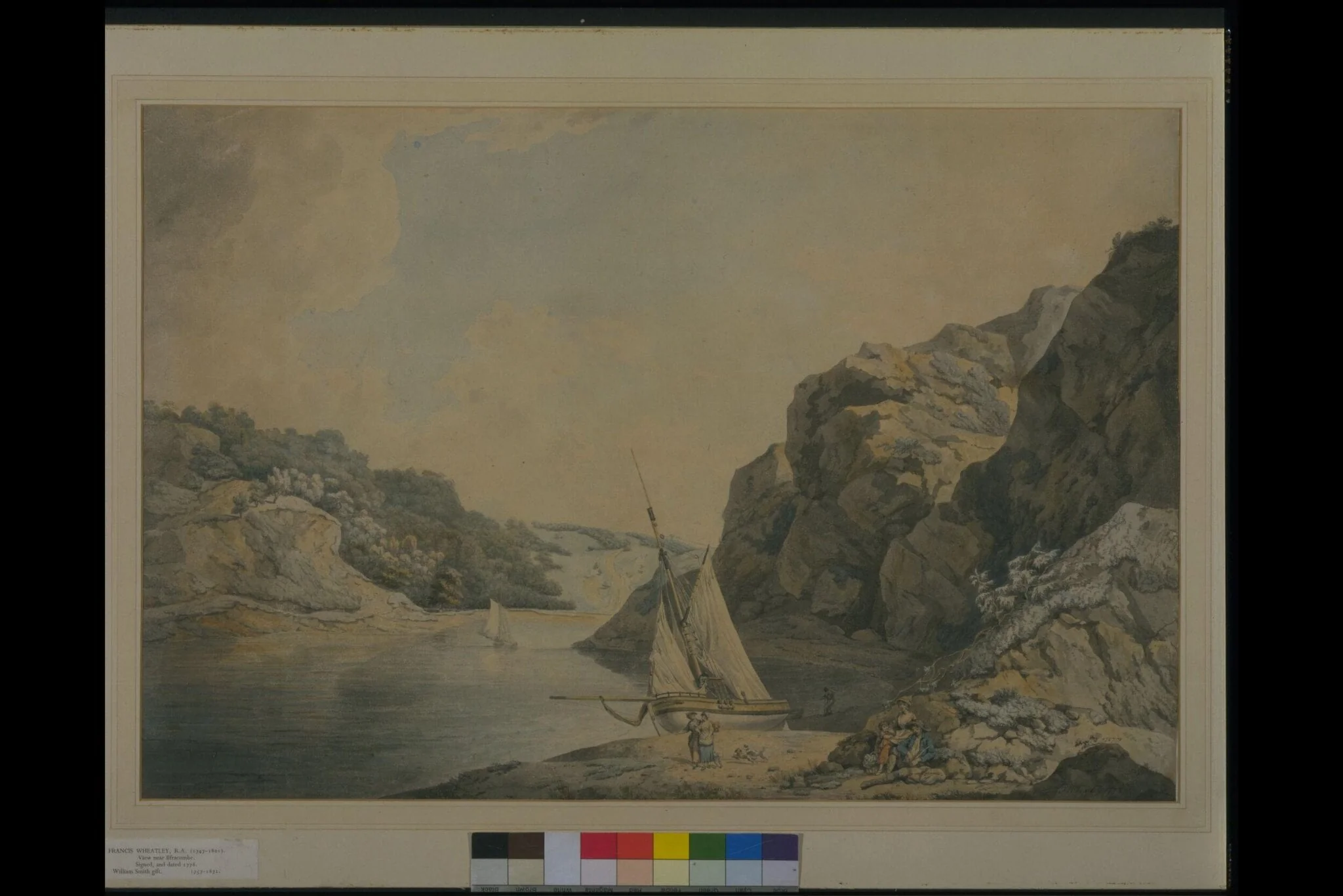 View near Ilfracombe, by Francis Wheatley, watercolor, 1778