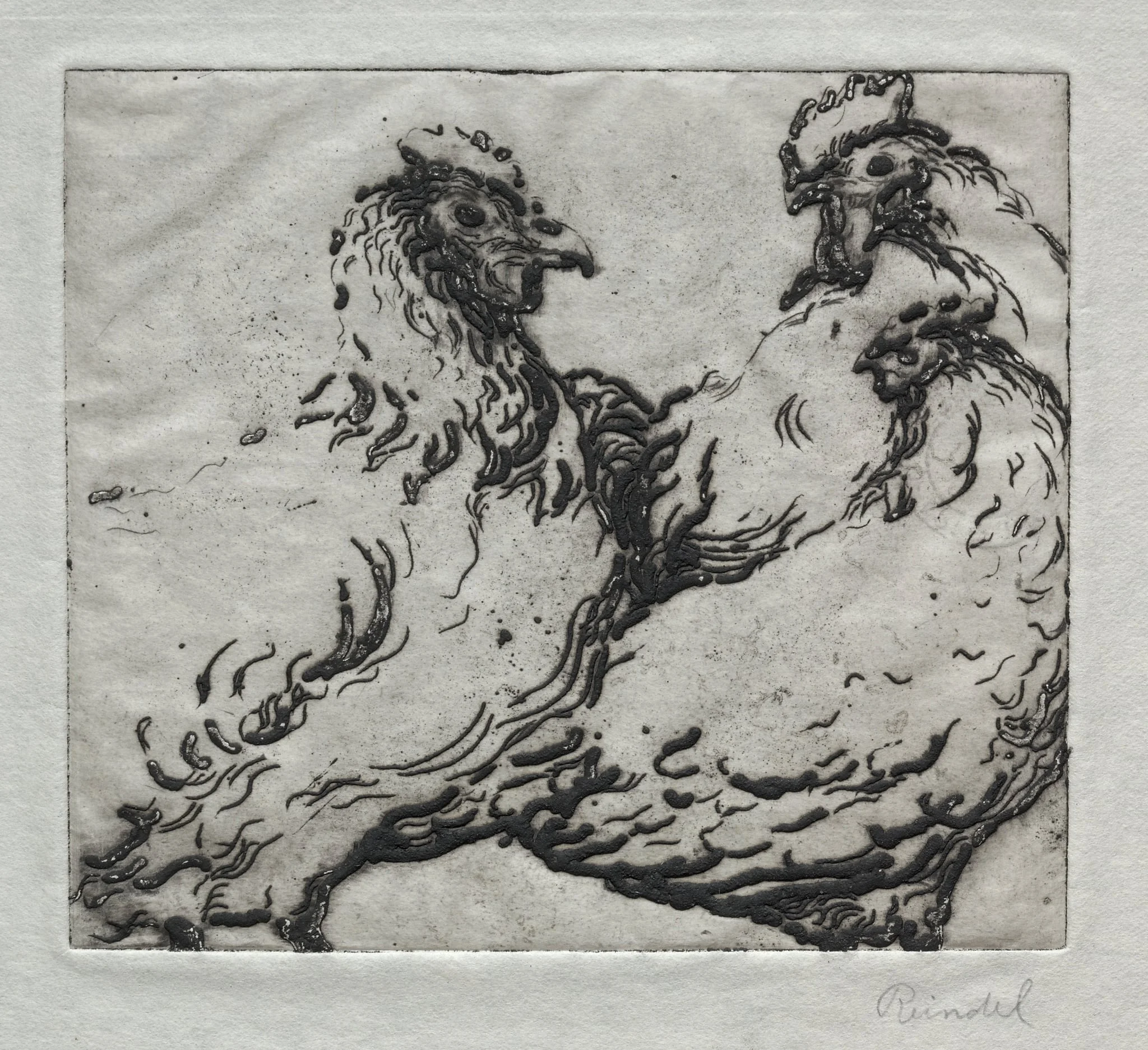 Chickens, by William George Reindel, 1914