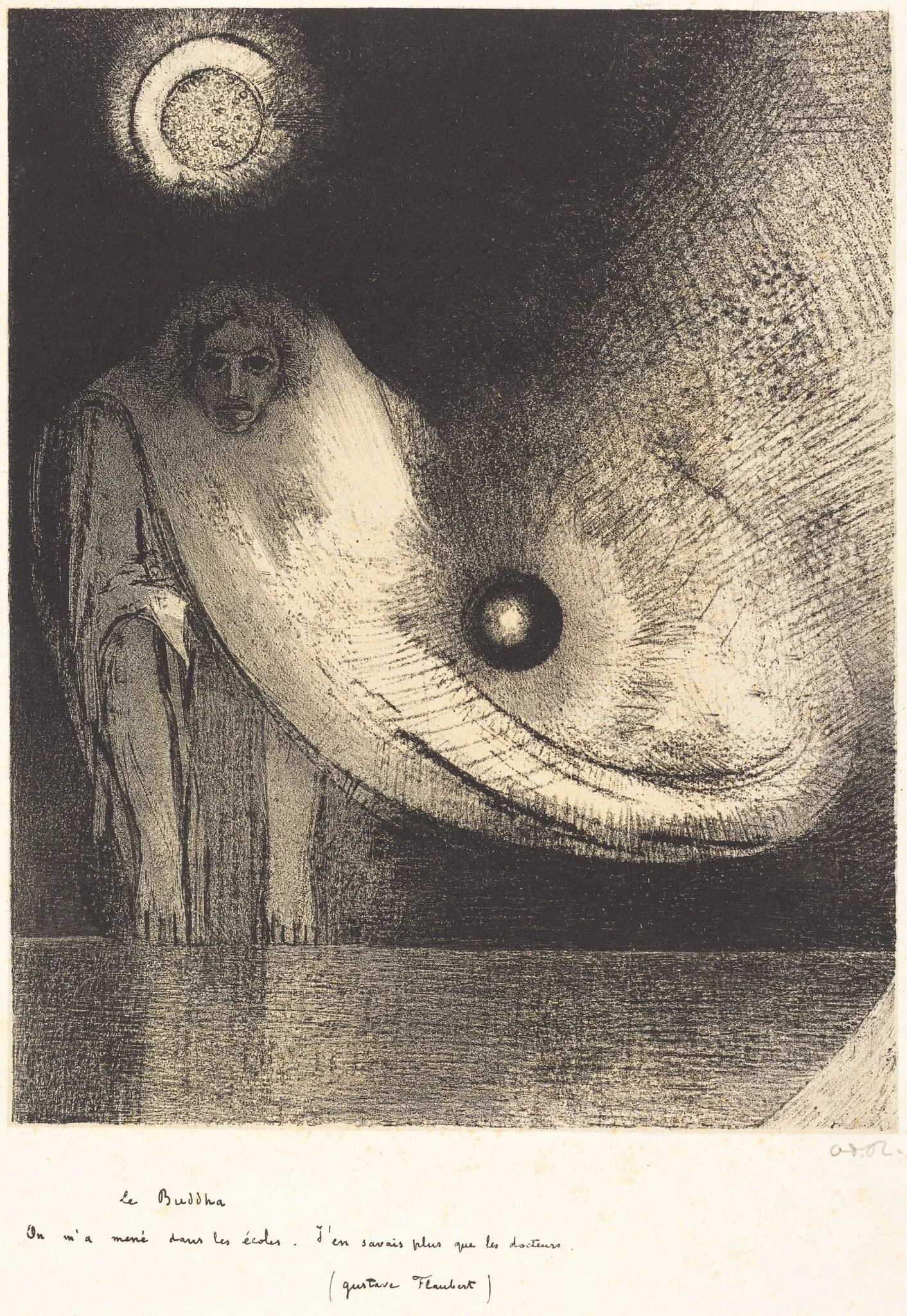Le Buddha, by Odilon Redon, ink, 1895