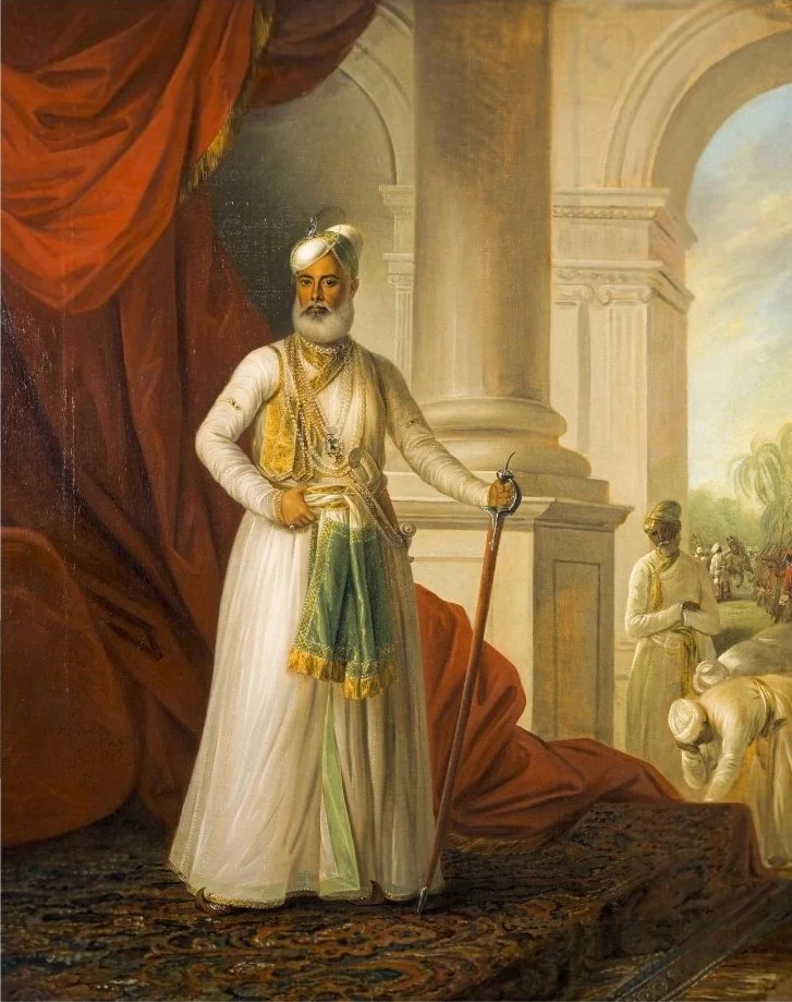 Mohamed Ali Khan Walejah, 1717–1795. Nawab of the Carnatic, by George Willison, oil, 1789